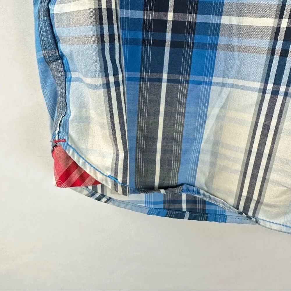 NORTH FACE Delridge Men's blue plaid short sleeve shirt - size XL